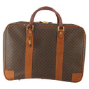 CELINE Macadam Canvas Hand Bag Trunk PVC Leather Brown Gold Auth bs34844A-2