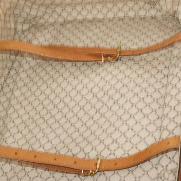 CELINE Macadam Canvas Hand Bag Trunk PVC Leather Brown Gold Auth bs34844A