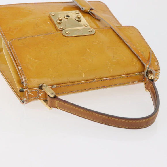 LOUIS VUITTON Monogram Vernis Spring Street Hand Bag Gris M91029 LV Auth bs34845