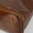 LOUIS VUITTON Monogram Vernis Houston Hand Bag Bronze M91122 LV Auth bs34850-10