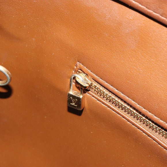LOUIS VUITTON Monogram Vernis Houston Hand Bag Bronze M91122 LV Auth bs34850