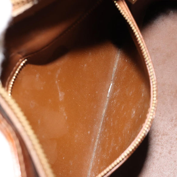 LOUIS VUITTON Monogram Vernis Houston Hand Bag Bronze M91122 LV Auth bs34850