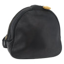 Christian Dior Shoulder Bag Leather Black Gold Auth bs34854-1