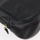 Christian Dior Shoulder Bag Leather Black Gold Auth bs34854-10