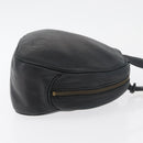 Christian Dior Shoulder Bag Leather Black Gold Auth bs34854-4