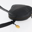 Christian Dior Shoulder Bag Leather Black Gold Auth bs34854-6