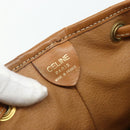 CELINE Macadam Canvas Backpack PVC Leather Brown Gold Auth bs34855-20