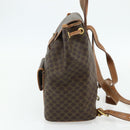 CELINE Macadam Canvas Backpack PVC Leather Brown Gold Auth bs34855-4
