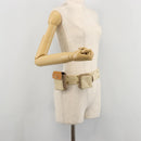Christian Dior Trotter Canvas Belt Bag Street Chic Beige Gold Auth bs34856A-23