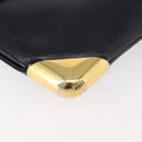 Christian Dior Shoulder Bag Leather Navy Gold Auth bs34858-10