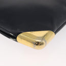 Christian Dior Shoulder Bag Leather Navy Gold Auth bs34858-15