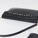Christian Dior Shoulder Bag Leather Navy Gold Auth bs34858-6