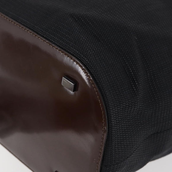 CELINE Tote Bag Canvas Black Auth bs34859