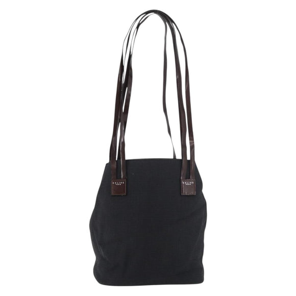 CELINE Tote Bag Canvas Black Auth bs34859