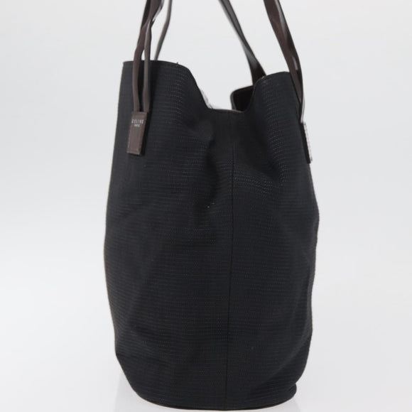 CELINE Tote Bag Canvas Black Auth bs34859