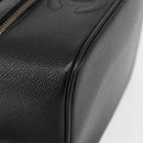 CHANEL Vanity Hand Bag Caviar Skin Black Gold CC Auth bs34860-14