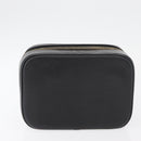 CHANEL Vanity Hand Bag Caviar Skin Black Gold CC Auth bs34860-5
