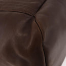 PRADA Hand Bag Leather Brown Gold Auth bs34862-16