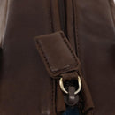 PRADA Hand Bag Leather Brown Gold Auth bs34862-10
