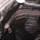 PRADA Hand Bag Leather Brown Gold Auth bs34862-18