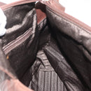 PRADA Hand Bag Leather Brown Gold Auth bs34862-19