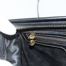 FENDI Pecan Canvas Mini Boston Tas PVC Zwart Bruin Auth bs34863-21