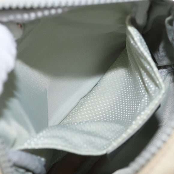 CHANEL Sports Line Shoulder Bag Nylon White Silver CC Auth bs34864