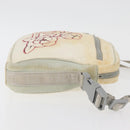 CHANEL Sports Line Shoulder Bag Nylon White Silver CC Auth bs34864-3