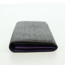 FENDI Zucca Canvas Long Wallet PVC Black Brown Auth bs34866A-3
