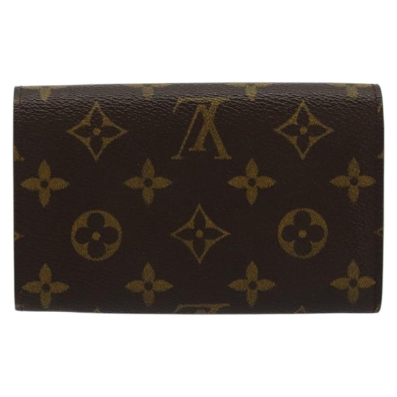 LOUIS VUITTON Monogram Porte Monnaie Billets Tresor Wallet M61730 Auth bs34870