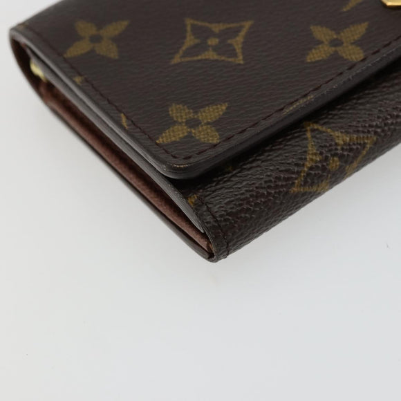 LOUIS VUITTON Monogram Porte Monnaie Billets Tresor Wallet M61730 Auth bs34870