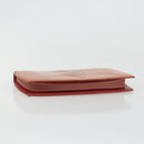 CHANEL Long Wallet Patent leather Orange Silver CC Auth bs34871-6