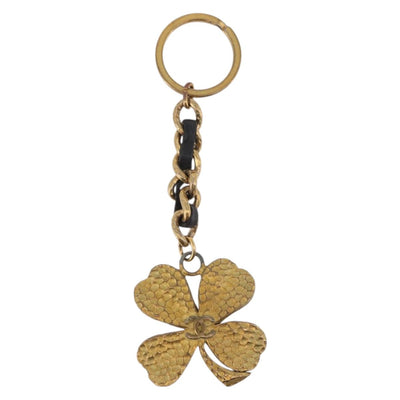 CHANEL COCO Mark Key Ring Charm metal Gold CC Auth bs34873 - 0