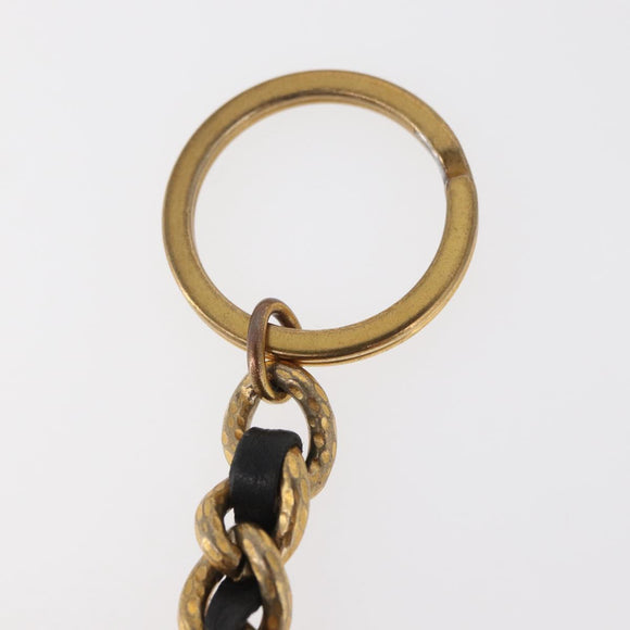 CHANEL COCO Mark Key Ring Charm metal Gold CC Auth bs34873