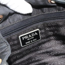 PRADA Chain Shoulder Backpack Nylon Black Silver Auth bs34877A-20