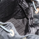 PRADA Chain Shoulder Backpack Nylon Black Silver Auth bs34877A-21