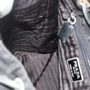 PRADA Chain Shoulder Backpack Nylon Black Silver Auth bs34877A-22