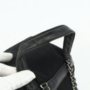 PRADA Chain Shoulder Backpack Nylon Black Silver Auth bs34877A-7