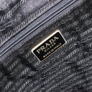 PRADA Schoudertas met Ketting Nylon Zwart Goud Auth bs34879A-18