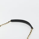 PRADA Schoudertas met Ketting Nylon Zwart Goud Auth bs34879A-8