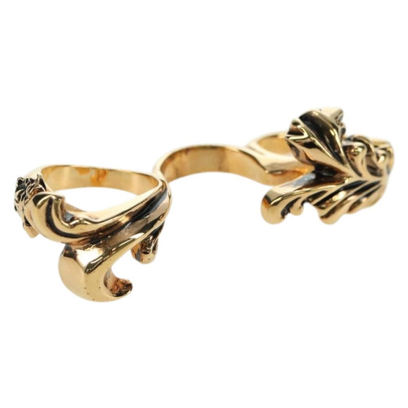 VERSACE Ring metal Gold Tone Auth bs34882A