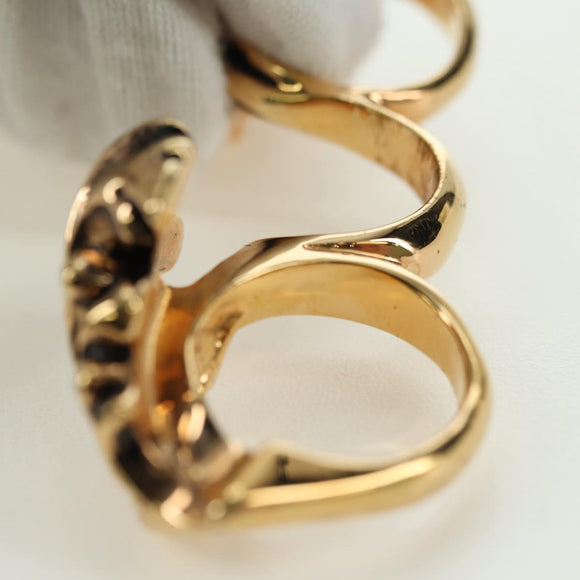 VERSACE Ring metal Gold Tone Auth bs34882A