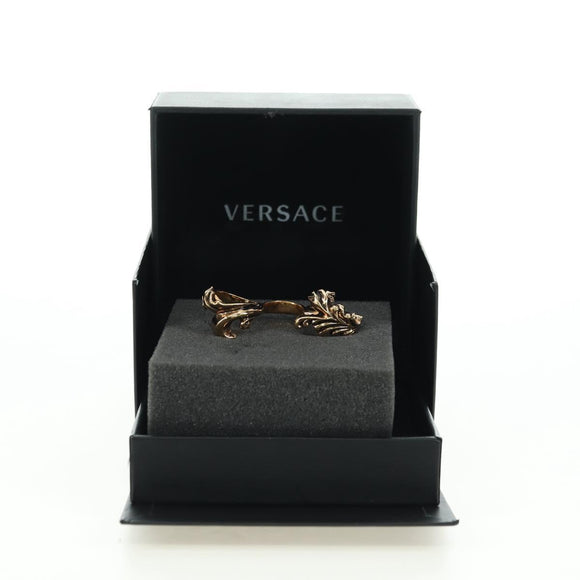 VERSACE Ring metal Gold Tone Auth bs34882A
