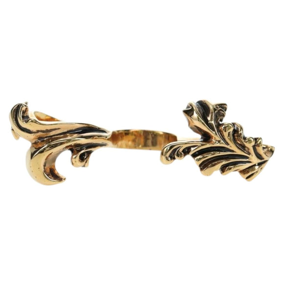VERSACE Ring metal Gold Tone Auth bs34882A