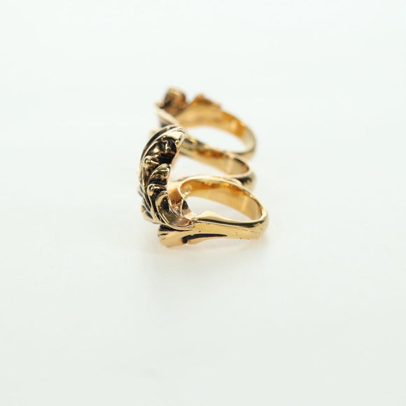 VERSACE Ring metal Gold Tone Auth bs34882A