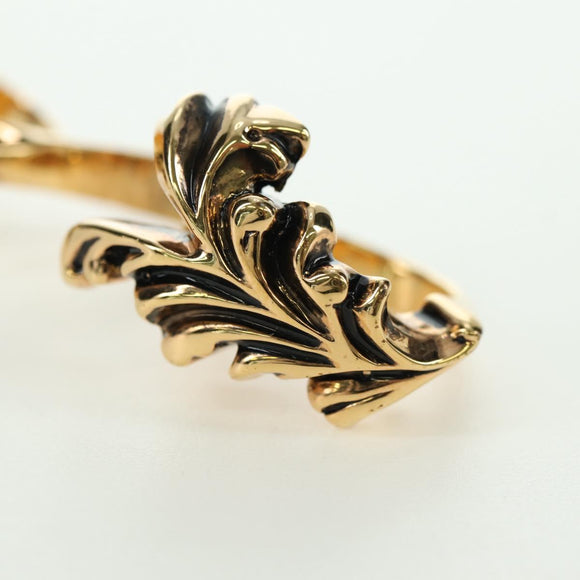VERSACE Ring metal Gold Tone Auth bs34882A
