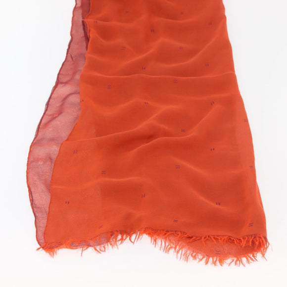 HERMES Sjaal Zijde Rood Auth bs34883A