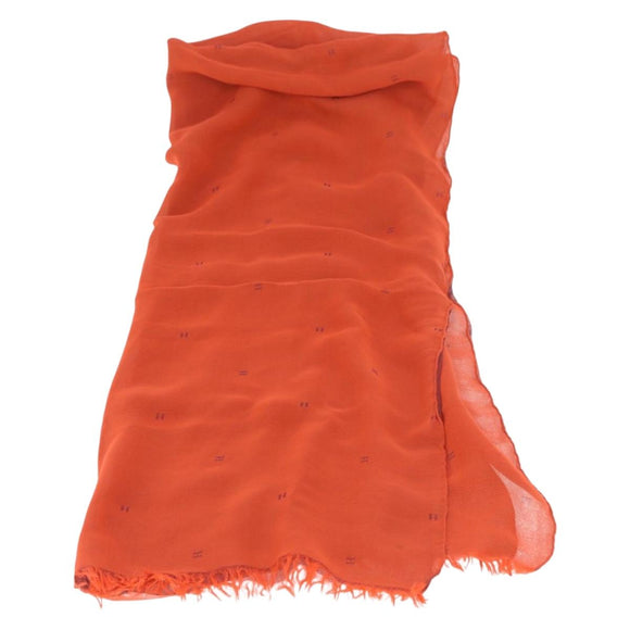 HERMES Sjaal Zijde Rood Auth bs34883A