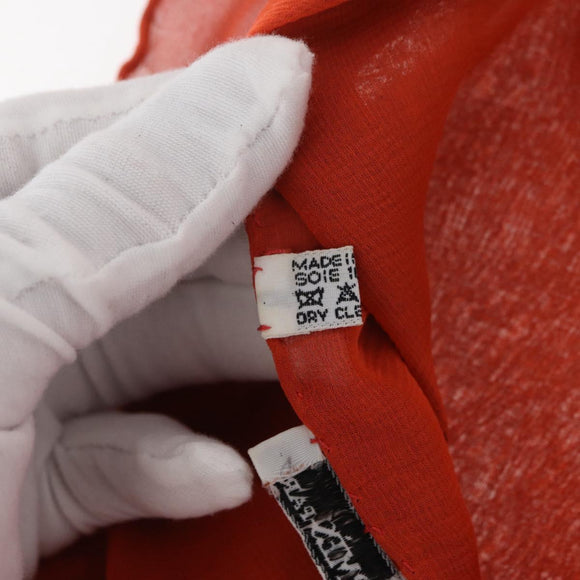 HERMES Sjaal Zijde Rood Auth bs34883A