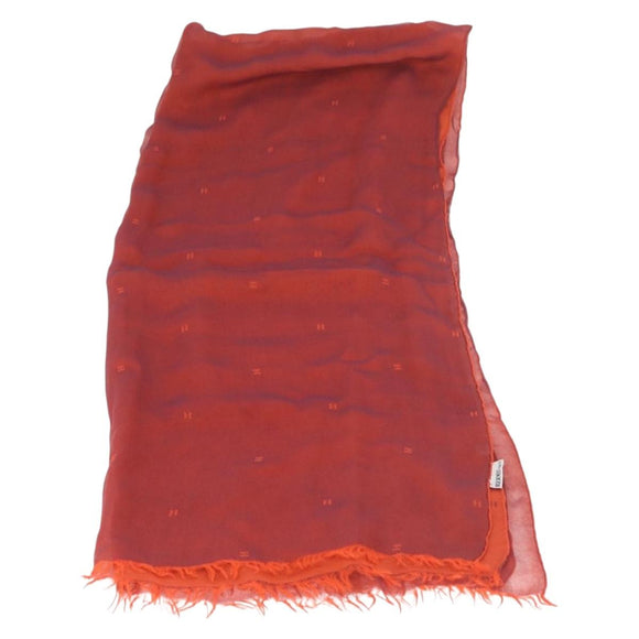 HERMES Sjaal Zijde Rood Auth bs34883A